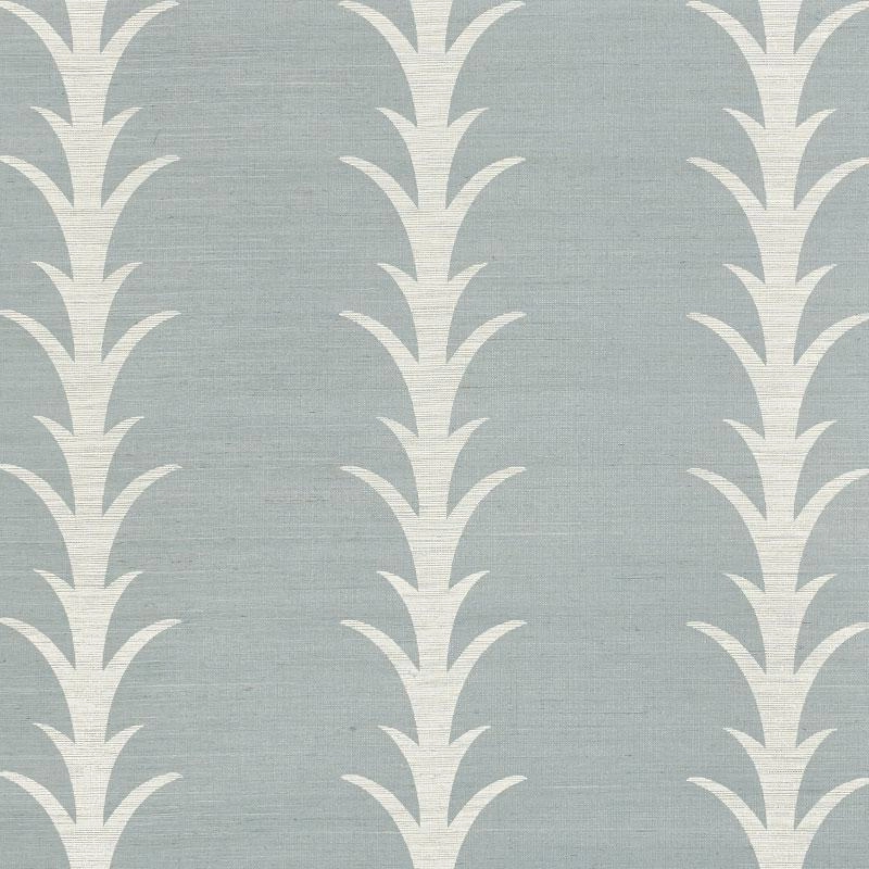 Schumacher Acanthus Stripe Sisal Wallpaper 