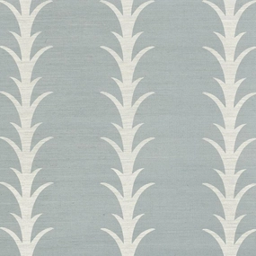 Schumacher Acanthus Stripe Sisal Wallpaper 