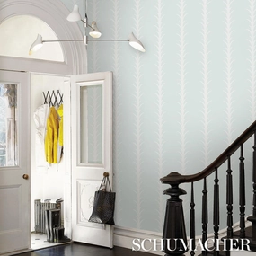 Schumacher Acanthus Stripe Wallpaper 