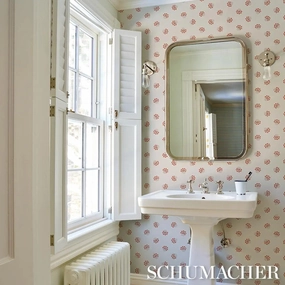 Schumacher Auclair Floral Wallpaper 