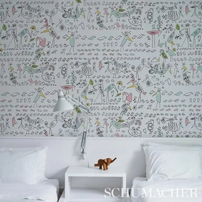 Schumacher Aviary Wallpaper 
