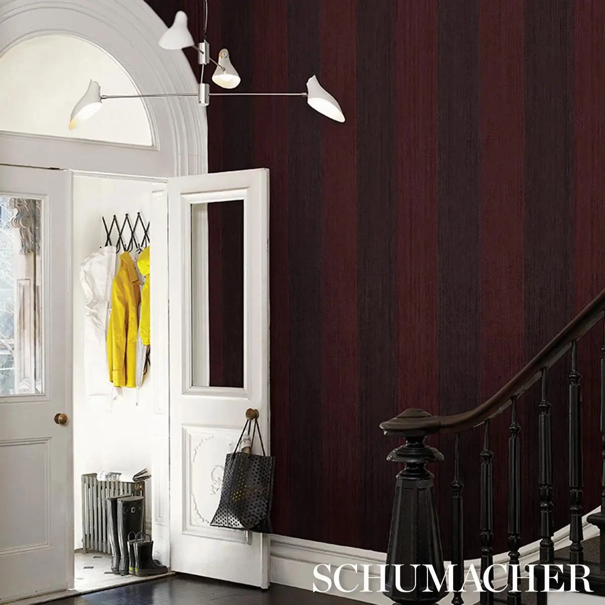 Schumacher Backdrop Painter's Stripe Wallpaper