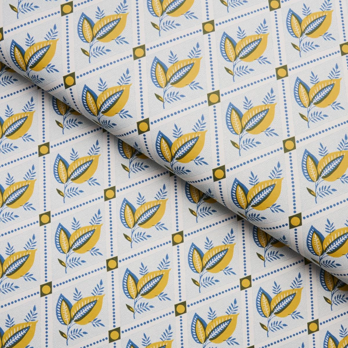 Schumacher Basile Trellis Print Wallpaper