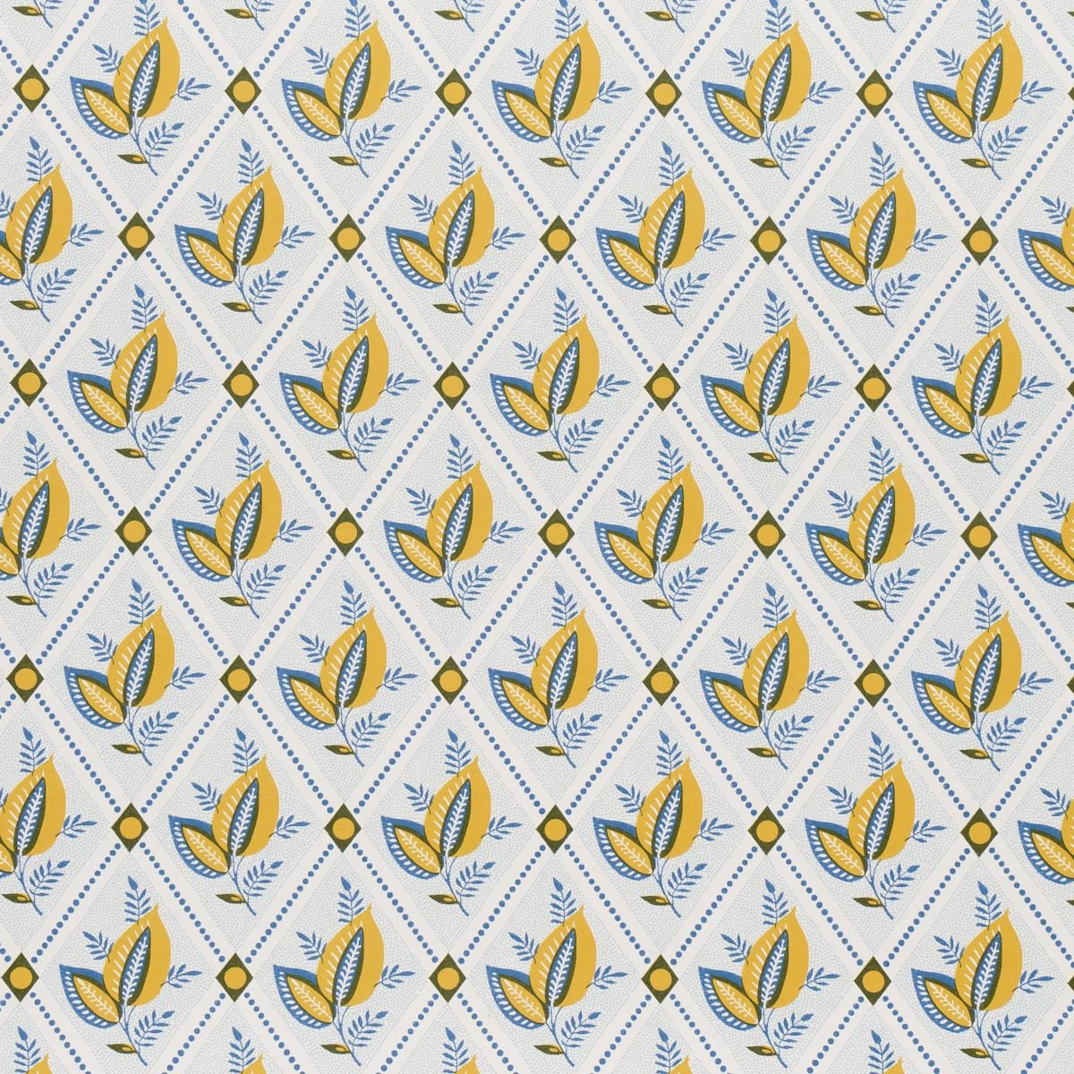 Schumacher Basile Trellis Print Wallpaper