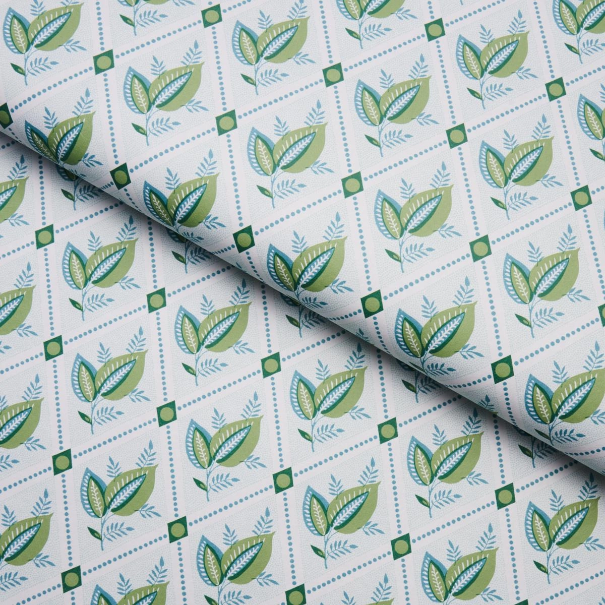 Schumacher Basile Trellis Print Wallpaper