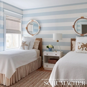 Schumacher Baxter Stripe Wallpaper 