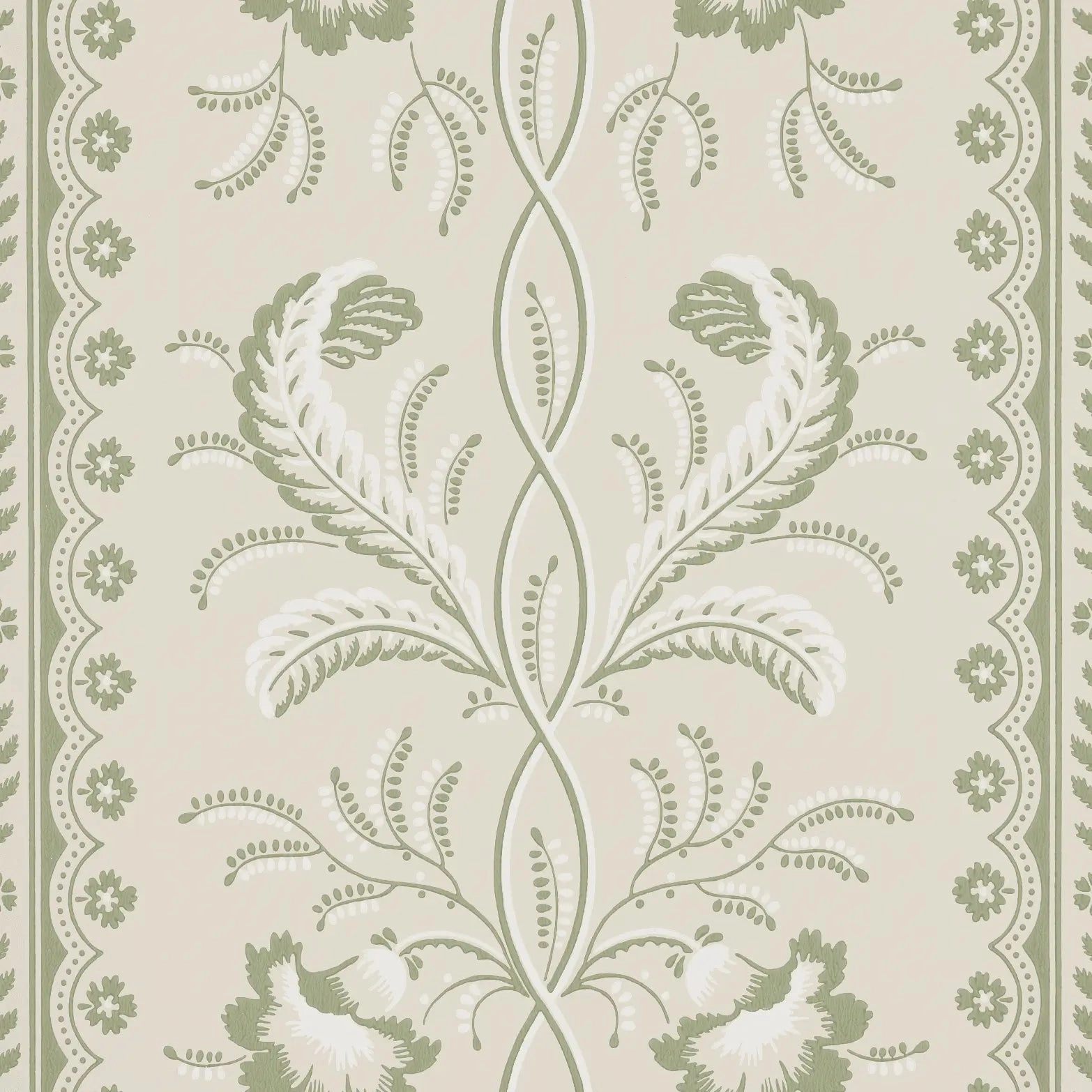 Schumacher Bell Flowers Wallpaper