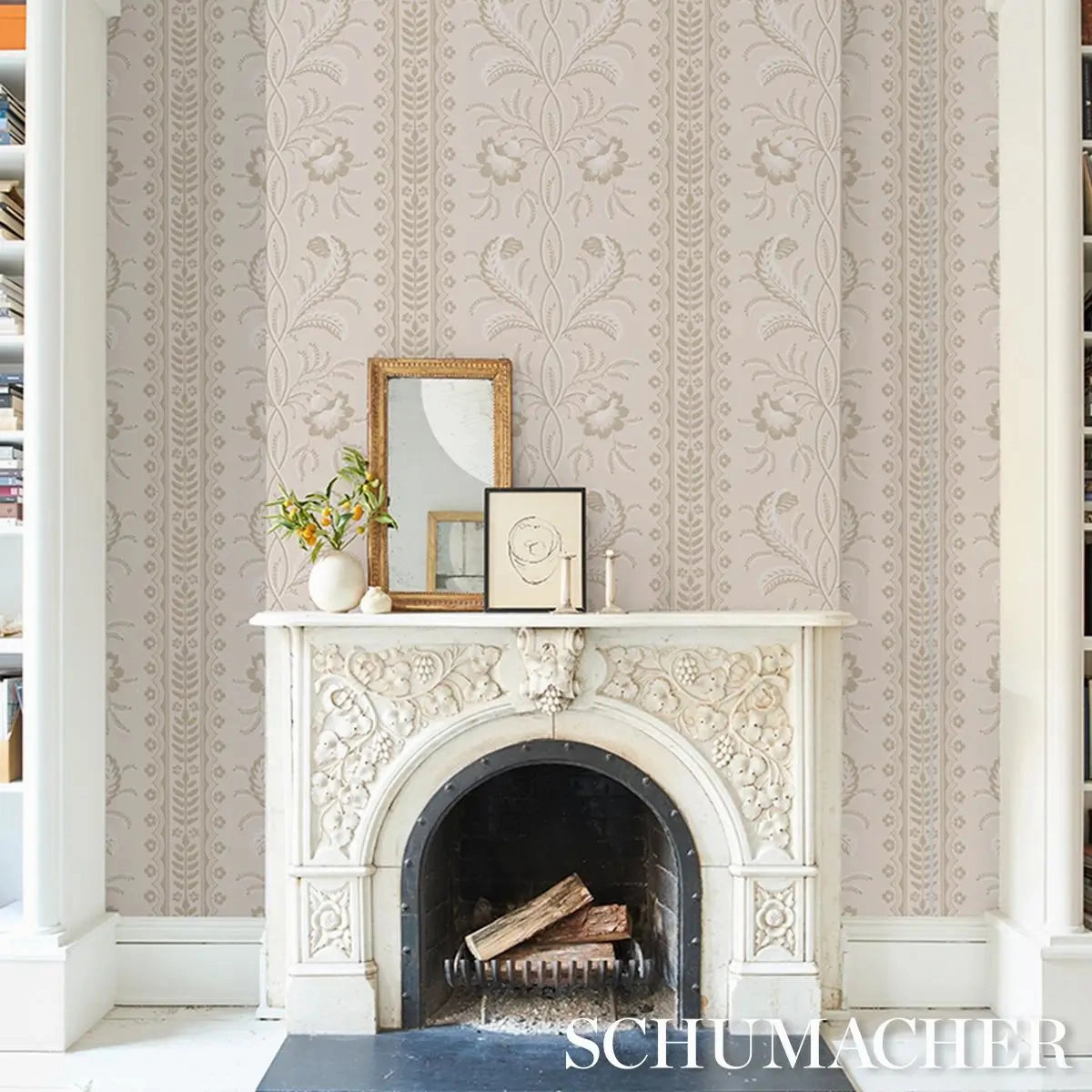 Schumacher Bell Flowers Wallpaper