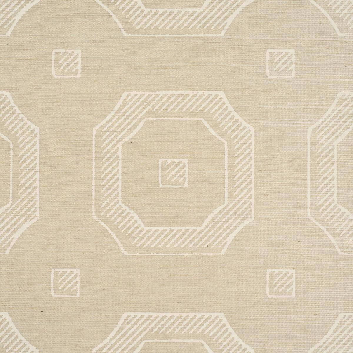 Schumacher Beveled Frame Sisal Wallpaper