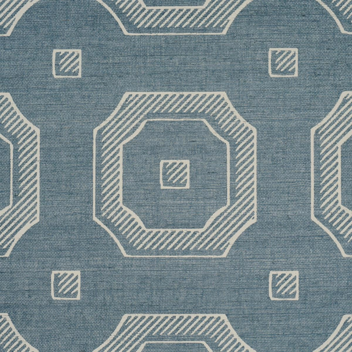 Schumacher Beveled Frame Sisal Wallpaper