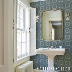 Schumacher Beveled Frame Sisal Wallpaper 