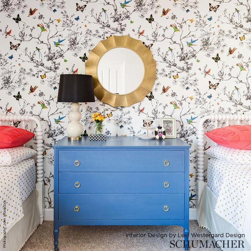 Schumacher Birds & Butterflies Wallpaper