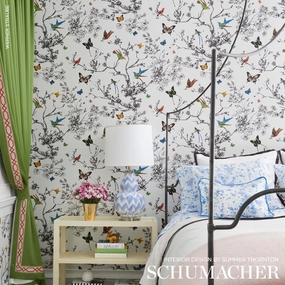 Schumacher Birds & Butterflies Wallpaper 