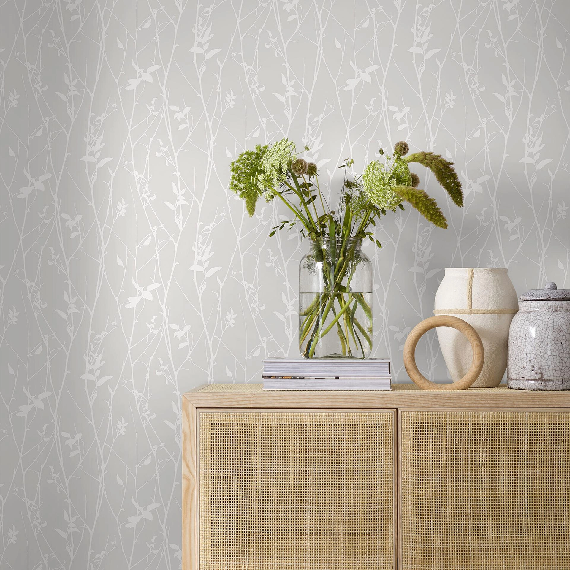 Schumacher Botanical Whisp Wallpaper 