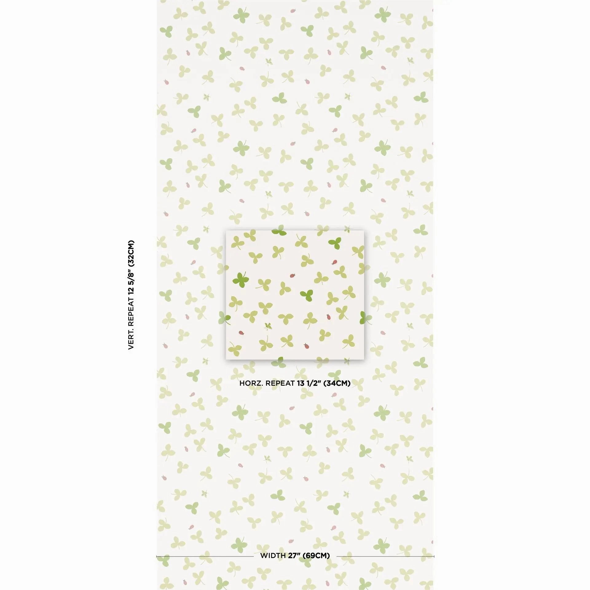 Schumacher Celia Clover Wallpaper
