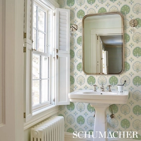 Schumacher Chamba Crown Sisal Wallpaper 