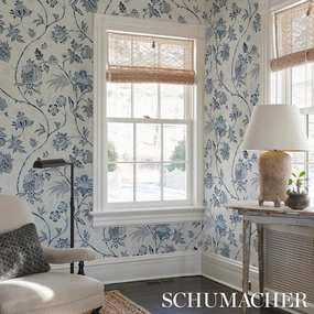 Schumacher Chinoiserie Vine Print Wallpaper 