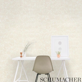 Schumacher Chrysanthemum Sisal Wallpaper 