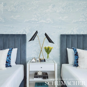 Schumacher Cloud Toile Wallpaper 
