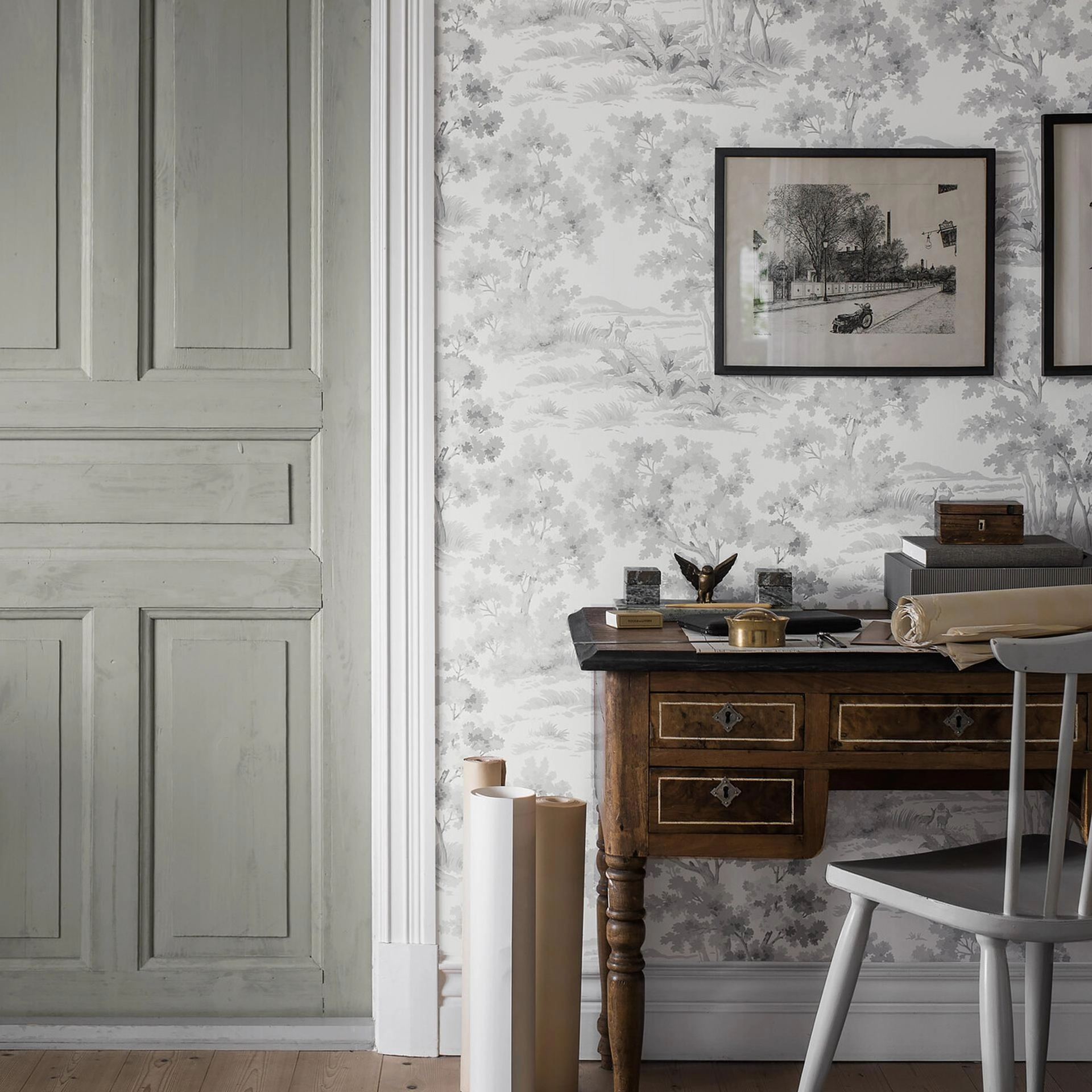 Schumacher Countryside Morning Print Wallpaper 