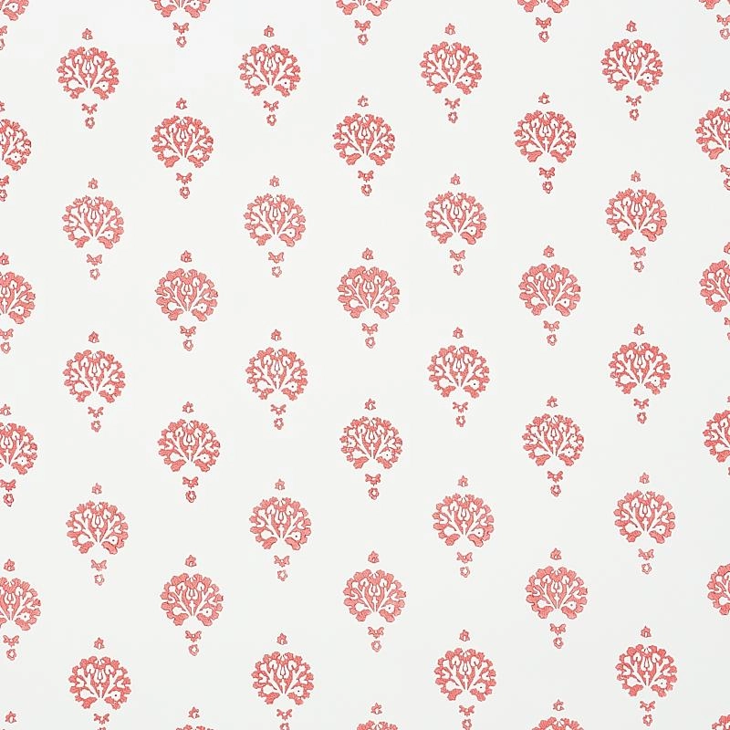 Schumacher Dahlia Hand Blocked Print Wallpaper
