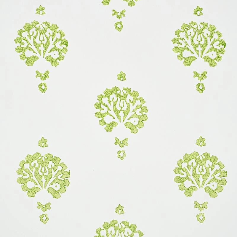 Schumacher Dahlia Hand Blocked Print Wallpaper
