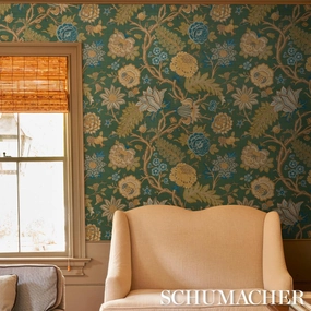 Schumacher Darsy Tree Of Life Sisal Wallpaper 