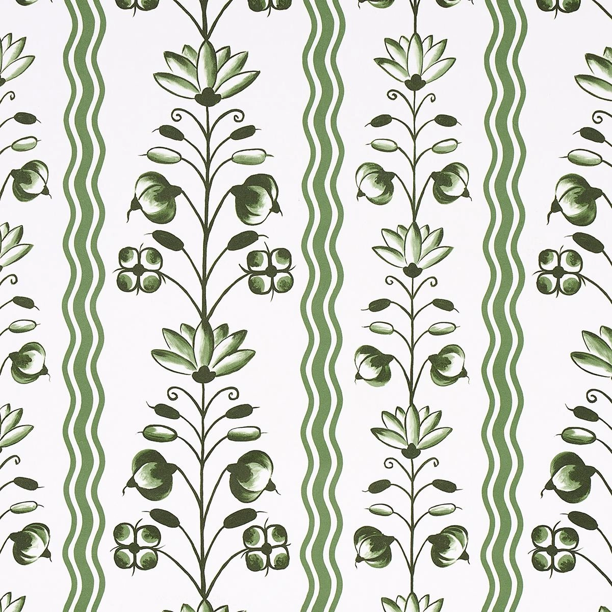 Schumacher Delft Waves Wallpaper