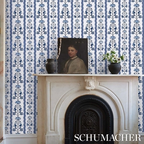 Schumacher Delft Waves Wallpaper 