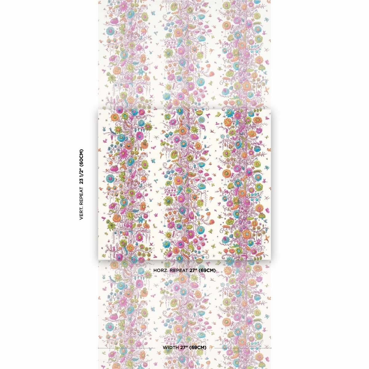 Schumacher Edward Steed's Towers Of Flowers Wallpaper