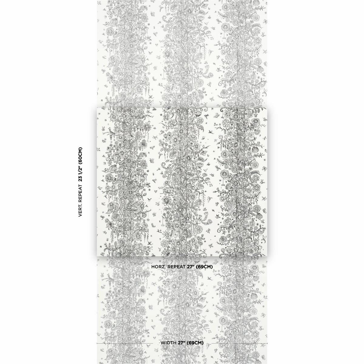 Schumacher Edward Steed's Towers Of Flowers Wallpaper