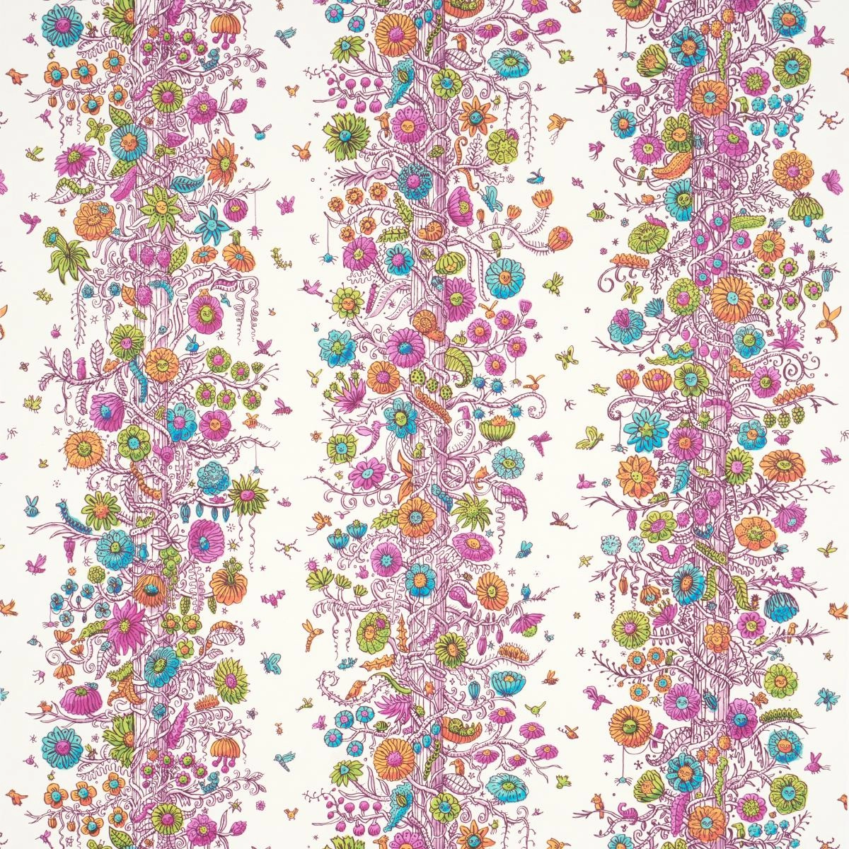 Schumacher Edward Steed's Towers Of Flowers Wallpaper