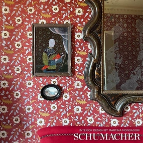 Schumacher Floralia Sisal Wallpaper 