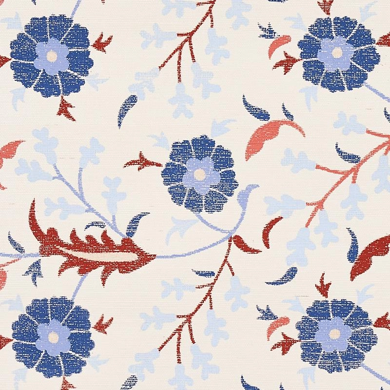 Schumacher Floralia Sisal Wallpaper