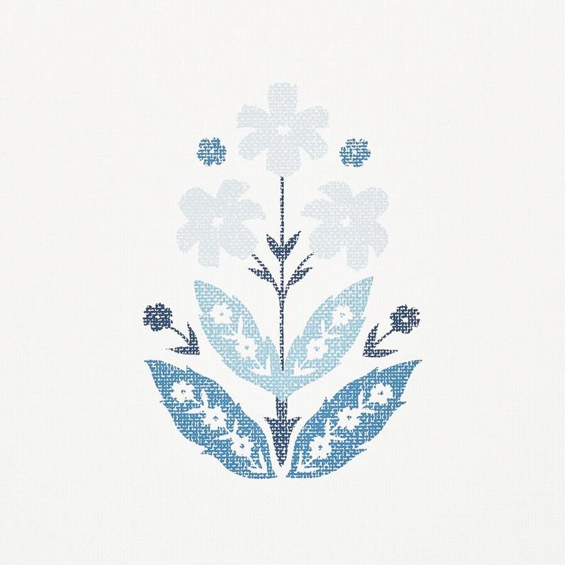 Schumacher Floweret Paperweave Wallpaper