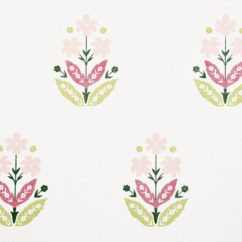 Schumacher Floweret Paperweave Wallpaper