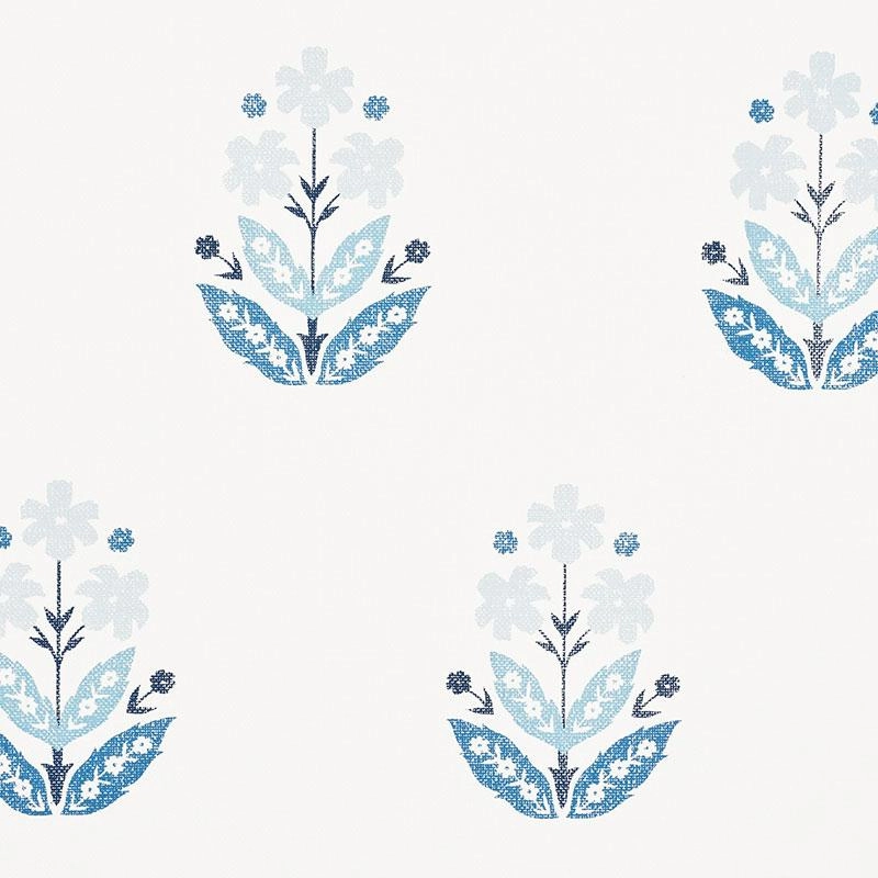 Schumacher Floweret Paperweave Wallpaper