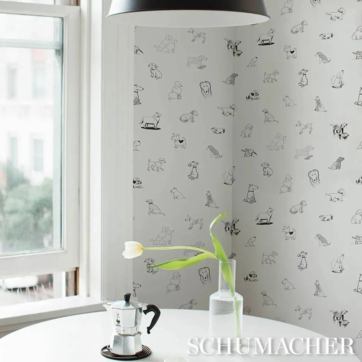 Schumacher Good Dogs Everywhere Peel & Stick Wallpaper 