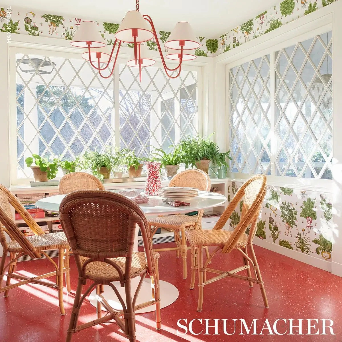 Schumacher Green Grocer Wallpaper