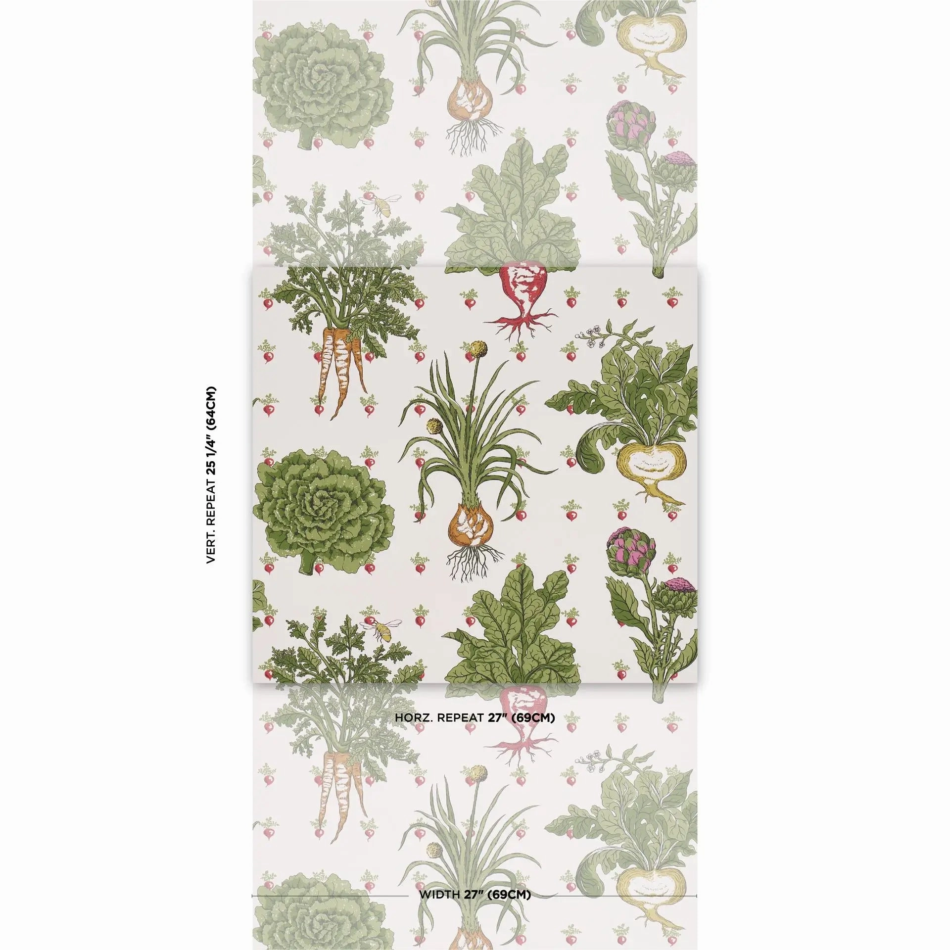 Schumacher Green Grocer Wallpaper