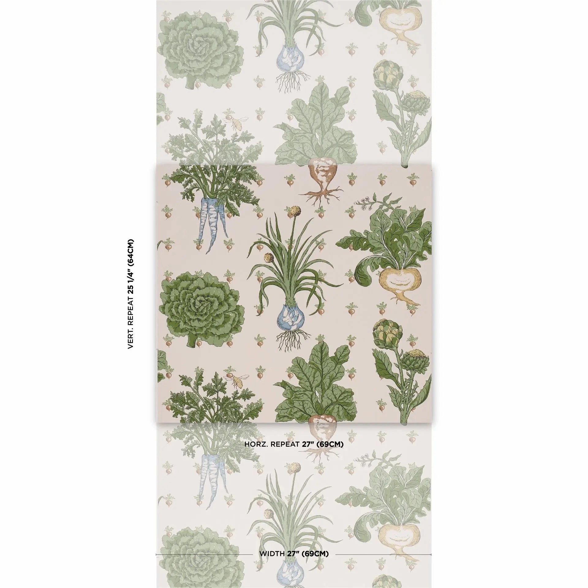 Schumacher Green Grocer Wallpaper