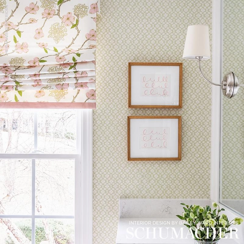 Schumacher Harbury Trellis Wallpaper 