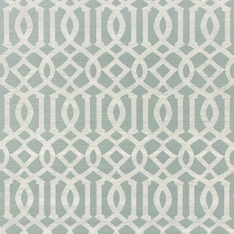 Schumacher Imperial Trellis Sisal Wallpaper