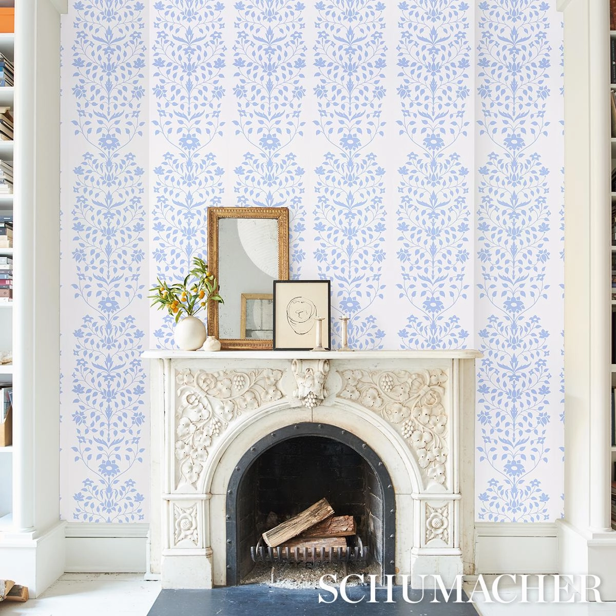 Schumacher Jaipur Mughal Flower Wallpaper
