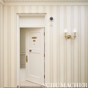 Schumacher Lansdowne Strie Stripe Wallpaper 