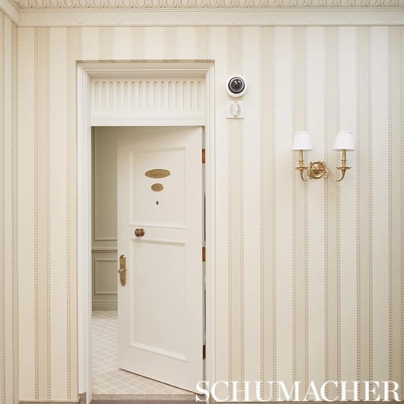 Schumacher Lansdowne Strie Stripe Wallpaper 