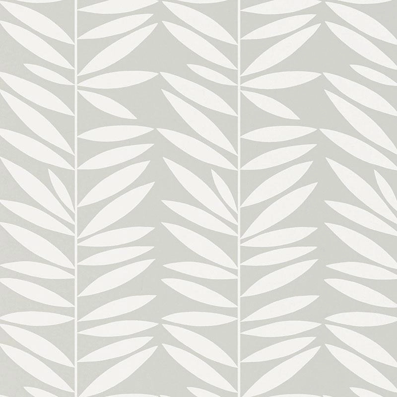 Schumacher Leaf Stripe Wallpaper