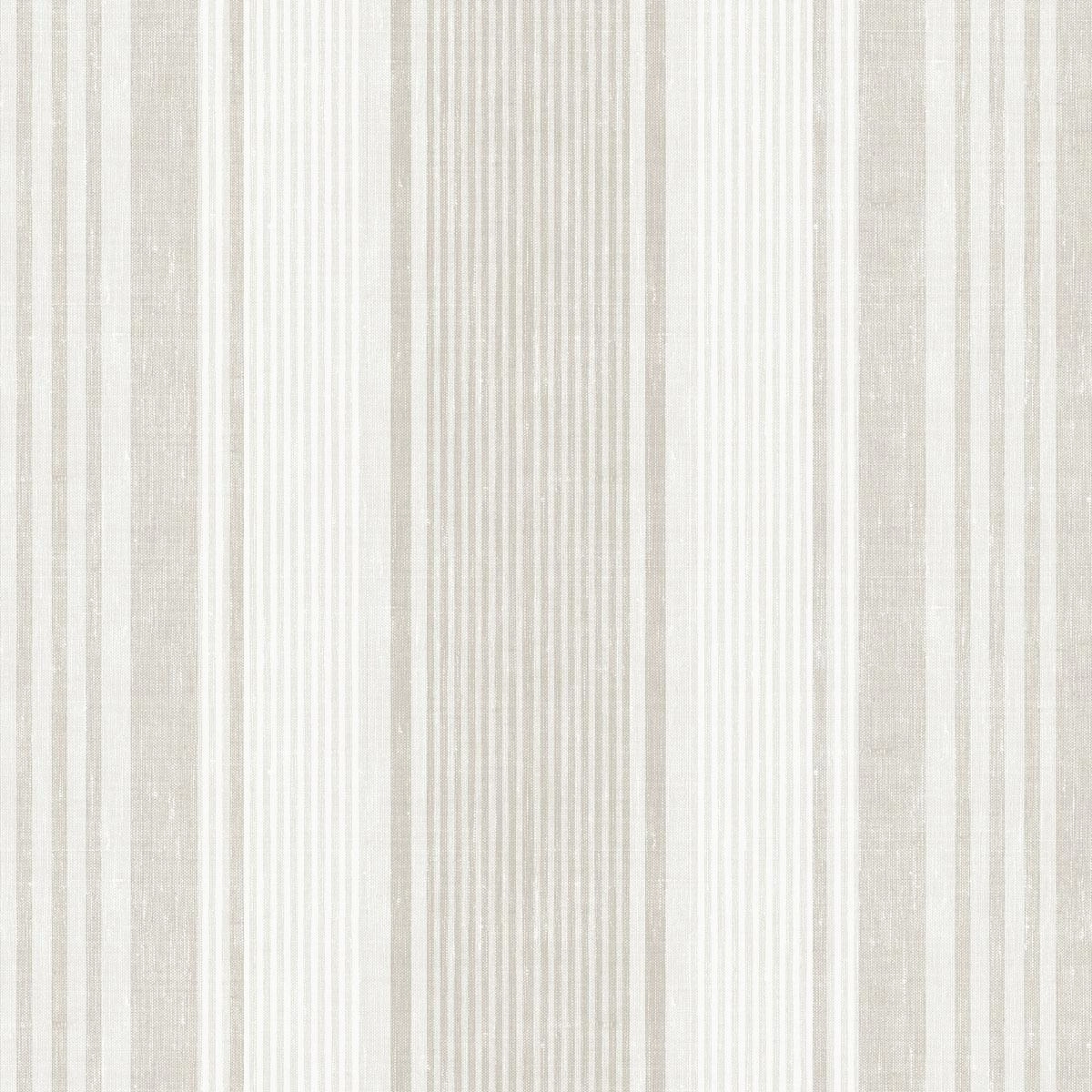 Schumacher Linen Stripe Wallpaper
