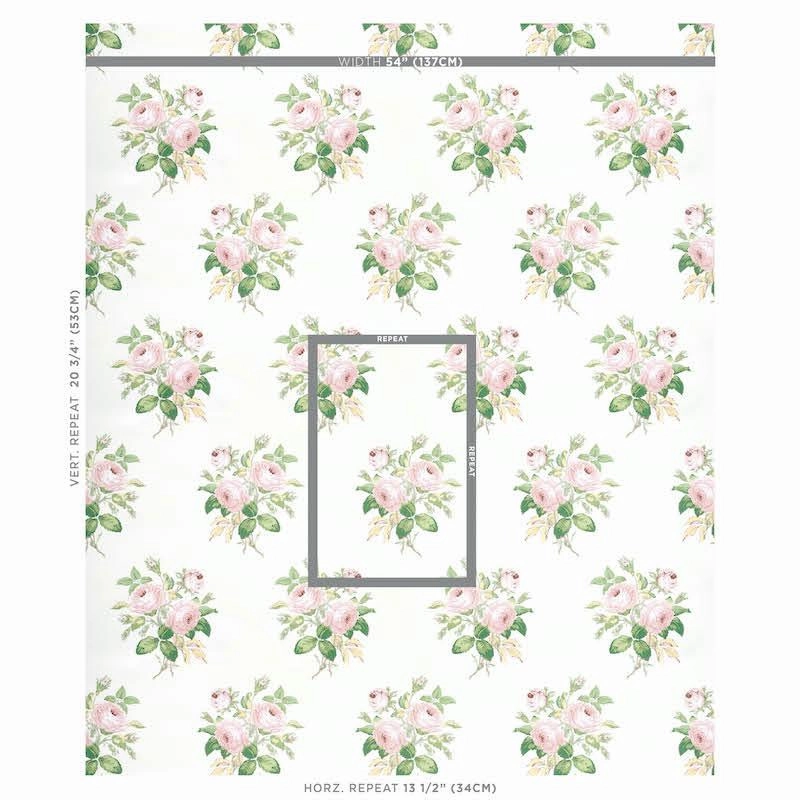 Schumacher Loudon Rose Wallpaper