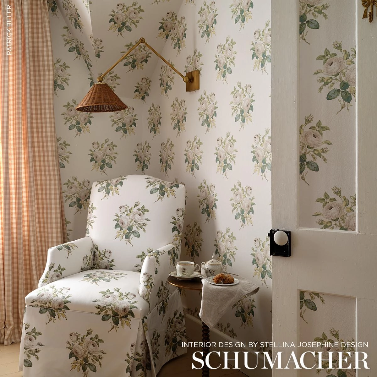 Schumacher Loudon Rose Wallpaper 